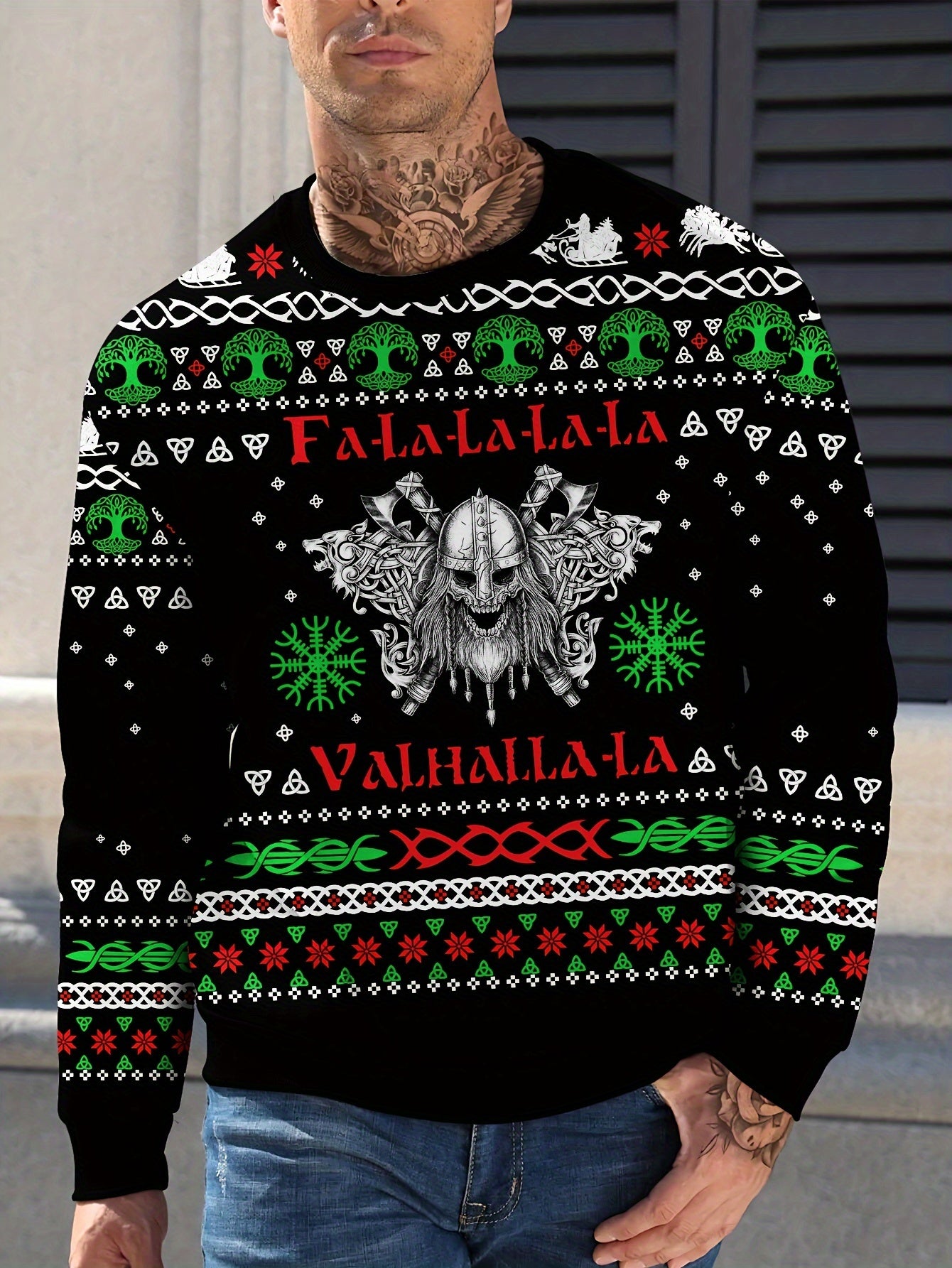 Welcome to Valhalla - Christmas - Men's Casual Pullover Sweatshirt